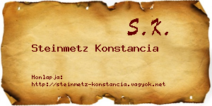 Steinmetz Konstancia névjegykártya